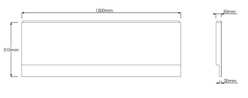 1500mm Front Bath Panel