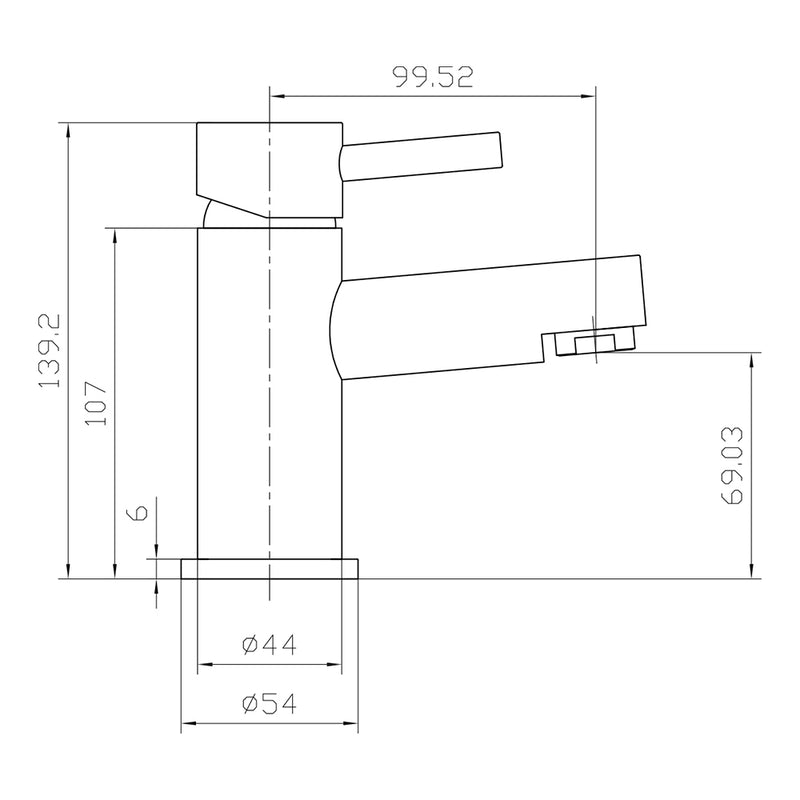 Drift Mini Mono Basin Mixer w/ Pop Up Waste - Chrome