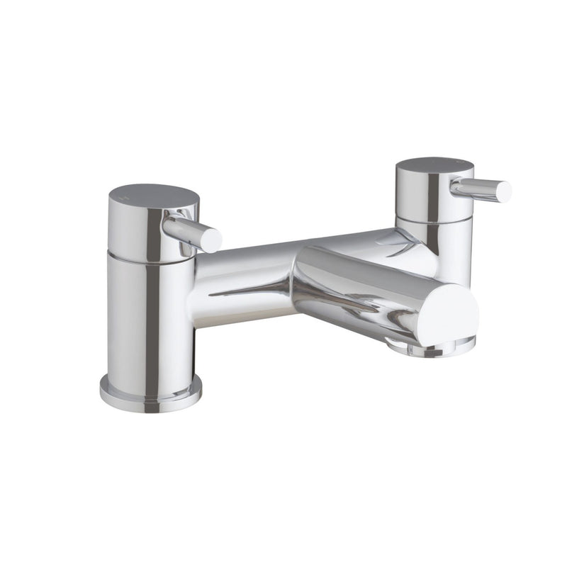 Drift One Spout Bath Filler w/ 2 Tap Holes - Chrome