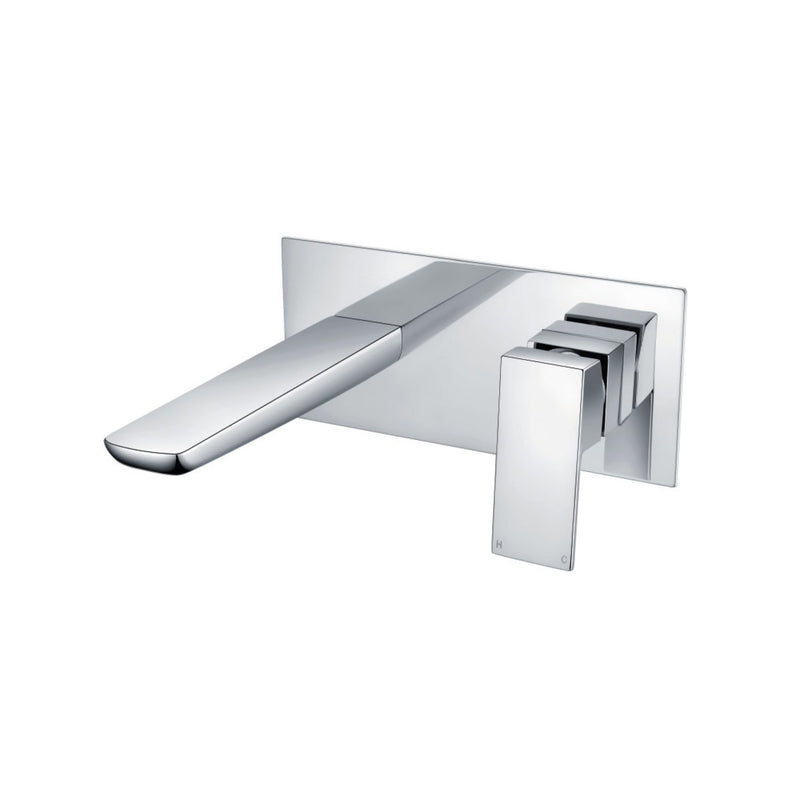 Pebble Wall Mounted Basin Filler w/ Pop Up Waste - Chrome