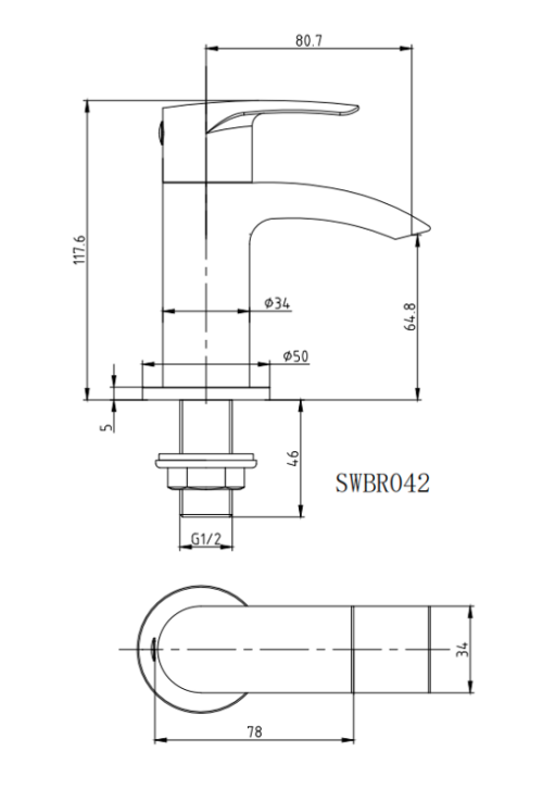 Cape PVD Coated Tap Pair for 2 Tap Hole Basin w/ Pop Up Waste - Brushed Brass