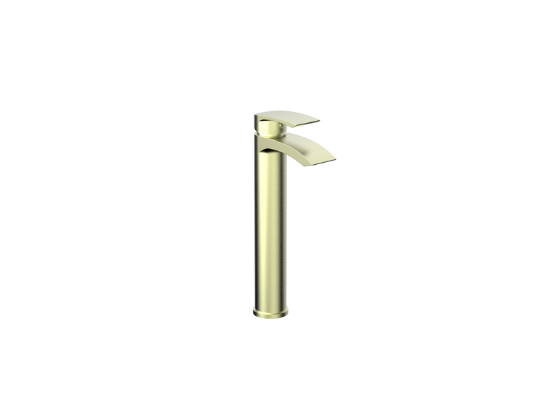 Cape PVD Coated Tap Pair for 2 Tap Hole Basin w/ Pop Up Waste - Brushed Brass