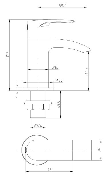 Cape PVD Coated Bath Pillar Taps w/ 2 Tap Holes - Brushed Brass