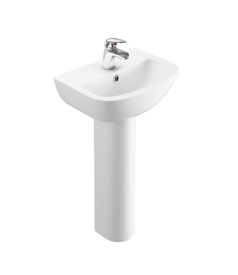 Dune 455mm x 355mm 1 Tap Hole Basin - White