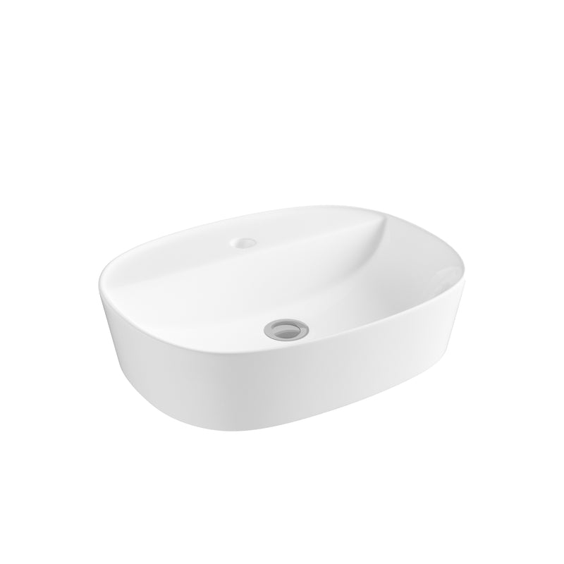 Bay 500mm x 380mm Round Freestanding Bowl Basin - White