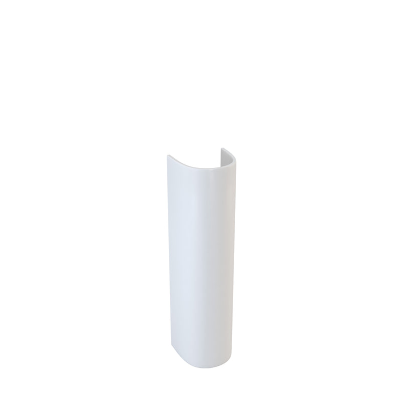 Bay Round 680mm x 185mm Full Pedestal - White