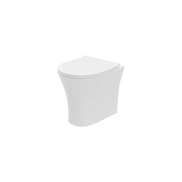 Bay Rimless 400mm x 465mm x 350mm Back To Wall WC Pan - White