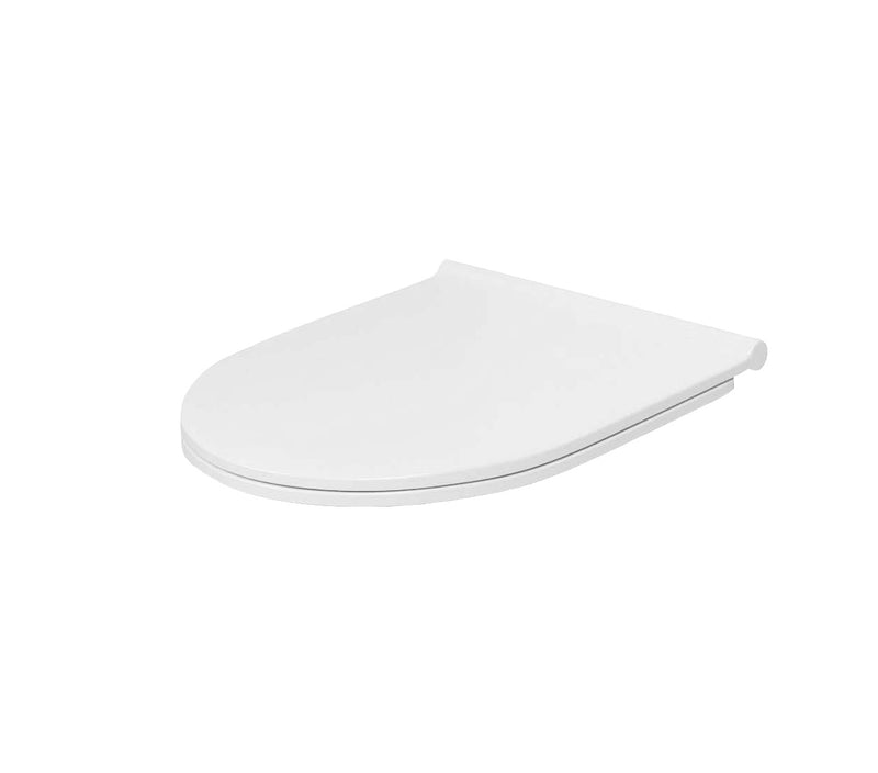 Bay D Shape Slim Soft Close Seat - White