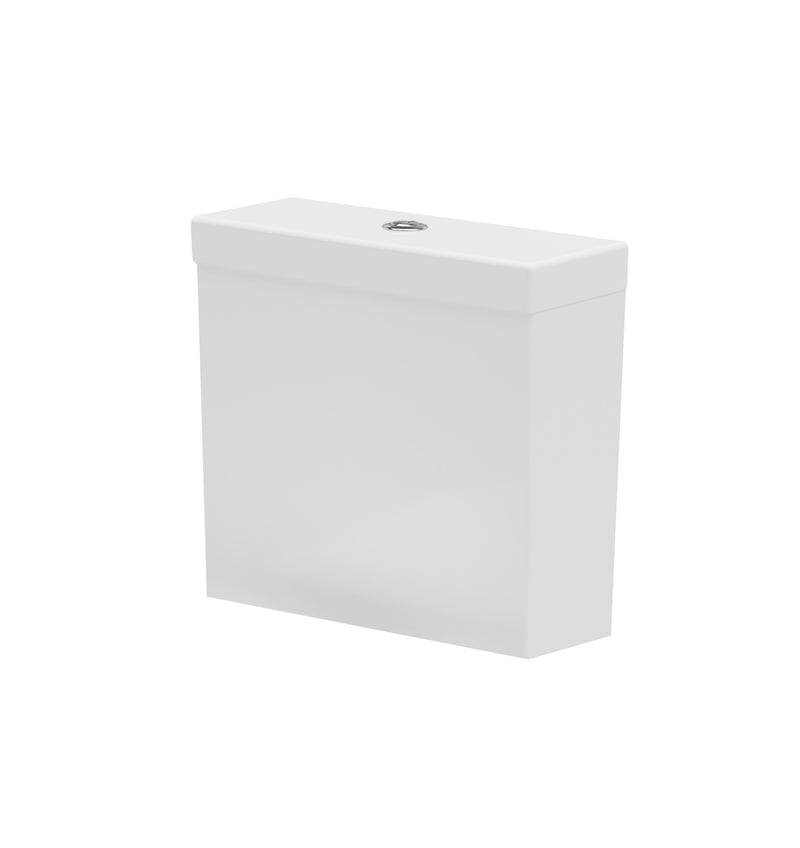 Quay Square 380mm x 380mm 6/4L Dual Flush Cistern & Mechanism - White