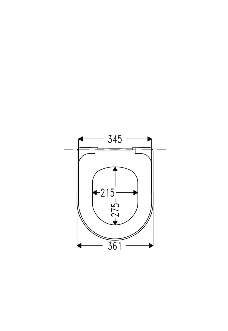 Bay D Shape Wrapover Soft Close Seat - White