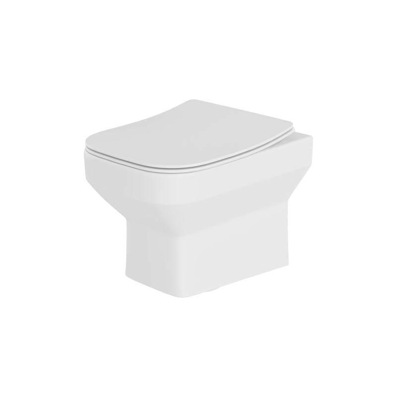 Quay 360mm x 500mm x 350mm Wall Hung Rimless WC Pan - White