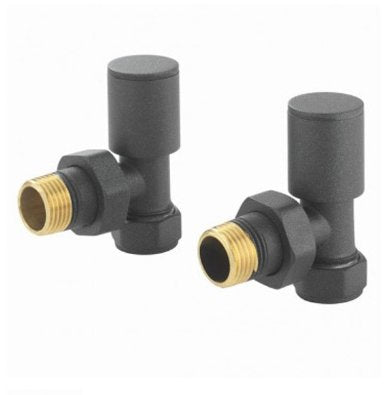 Non-Thermostatic Angled Radiator Valve - Anthracite