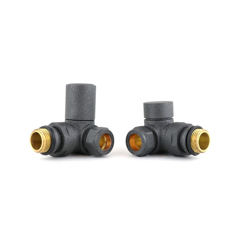 Non-Thermostatic Corner Radiator Valve - Anthracite