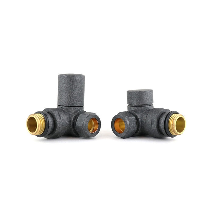 Non-Thermostatic Corner Radiator Valve - Anthracite