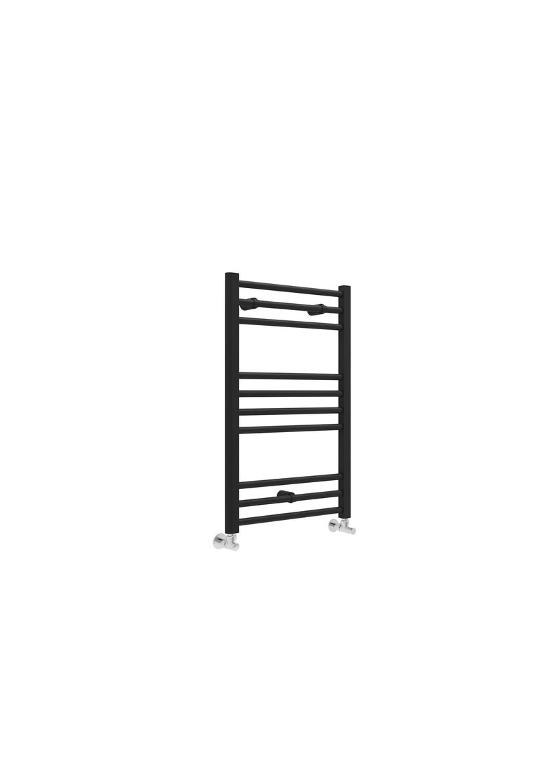 Kelvin Straight 800 x 400mm Towel Warmer - Matt Black