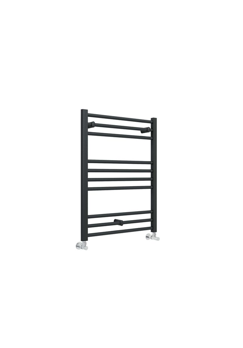 Kelvin Straight 800 x 600mm Towel Warmer - Anthracite