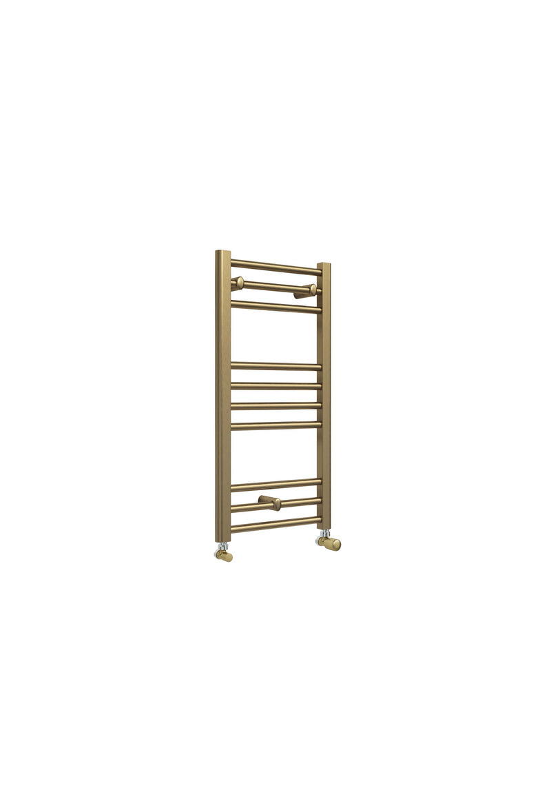 Kelvin Straight 800 x 400mm Towel Warmer - Brass