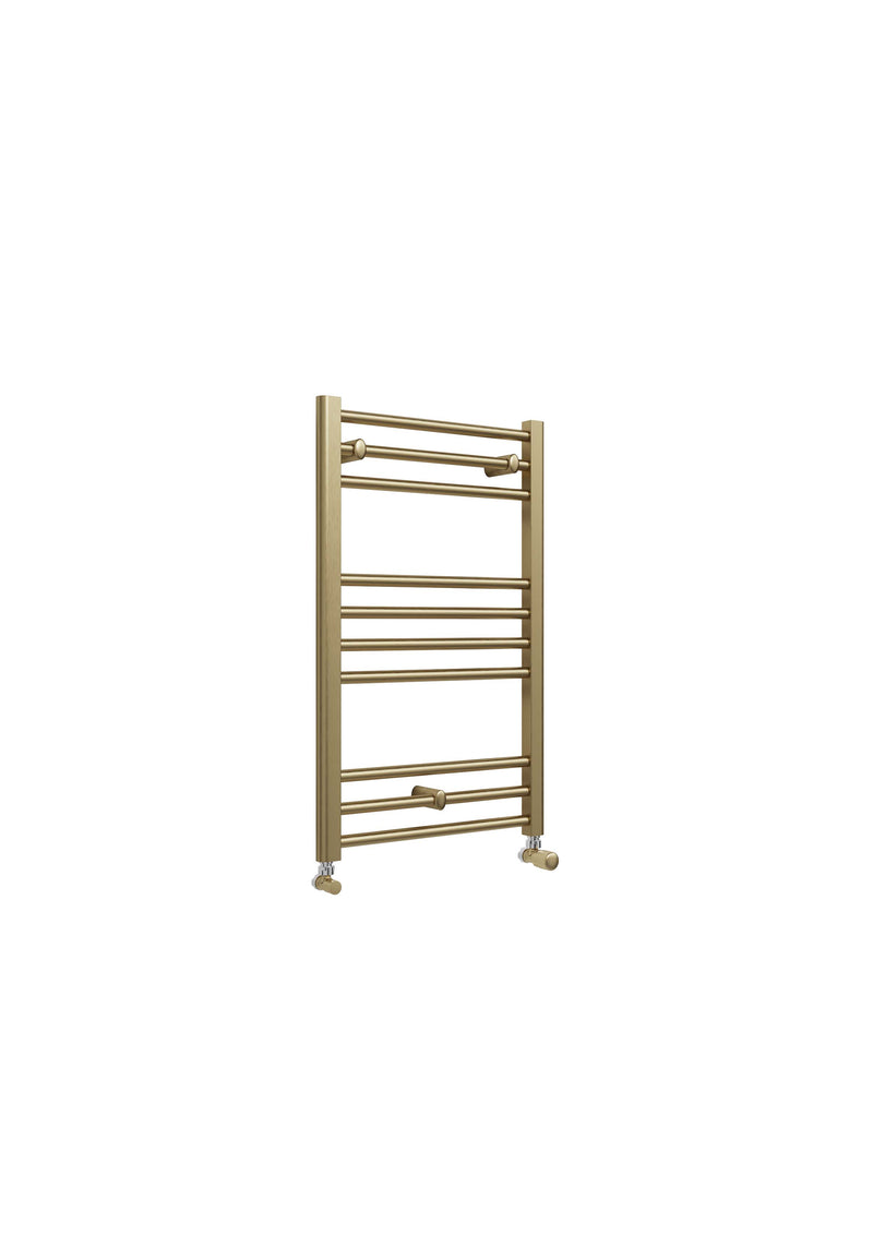 Kelvin Straight 800 x 500mm Towel Warmer - Brass