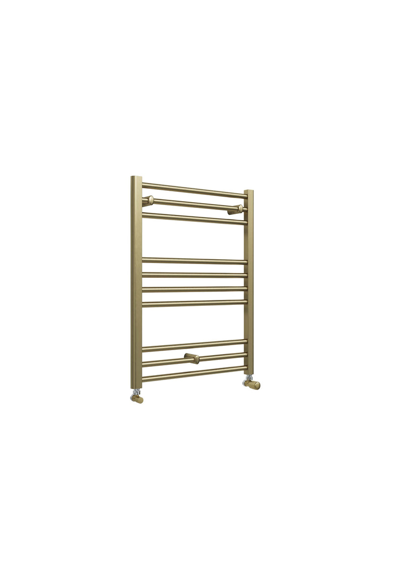 Kelvin Straight 800 x 600mm Towel Warmer - Brass
