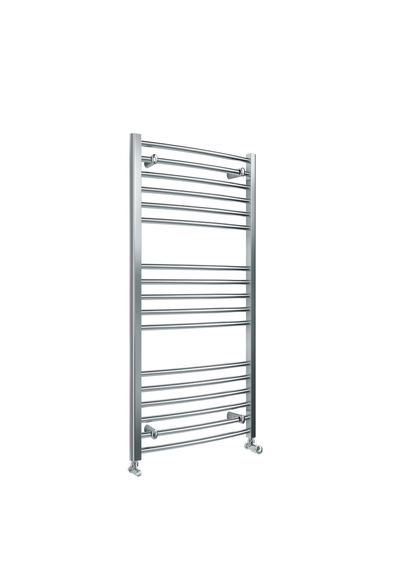 Kelvin Curved 1200 x 600mm Towel Warmer - Chrome