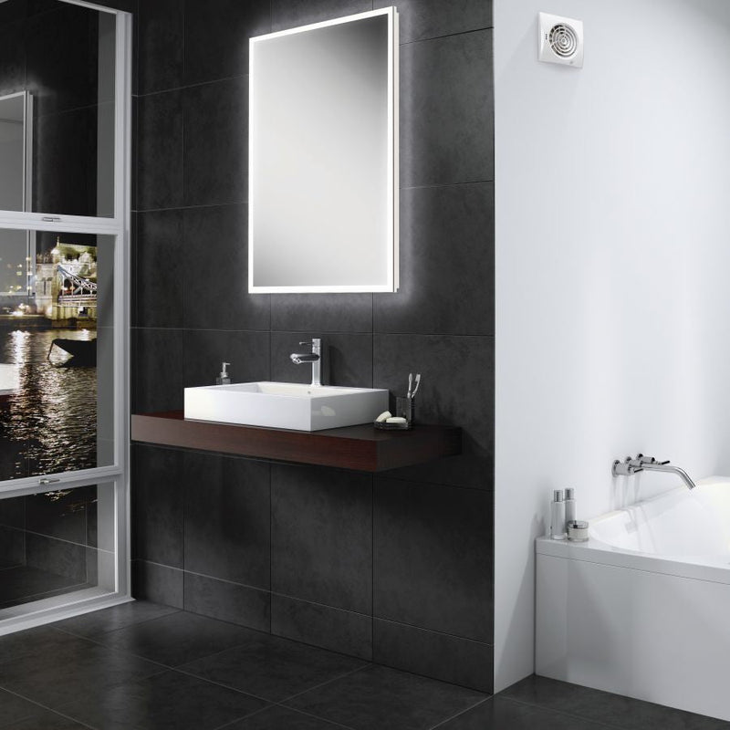 HiB Hush Discreet Bathroom Extractor Fan - Chrome - 33100