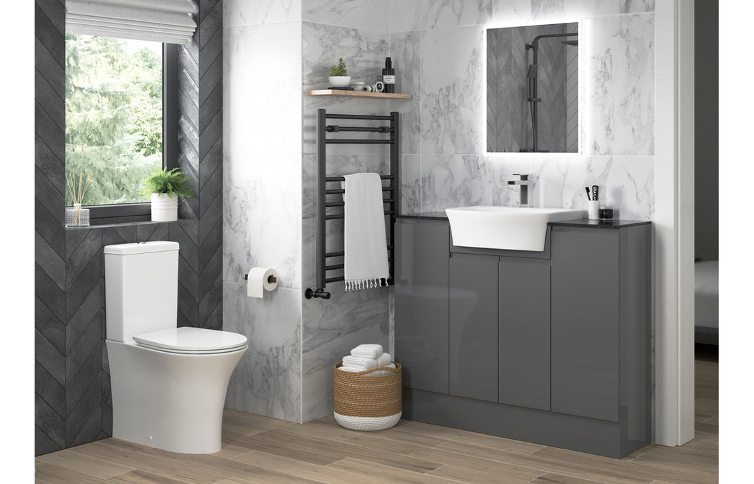 Colwyn Rimless Close Coupled Open Back WC & Soft Close Seat