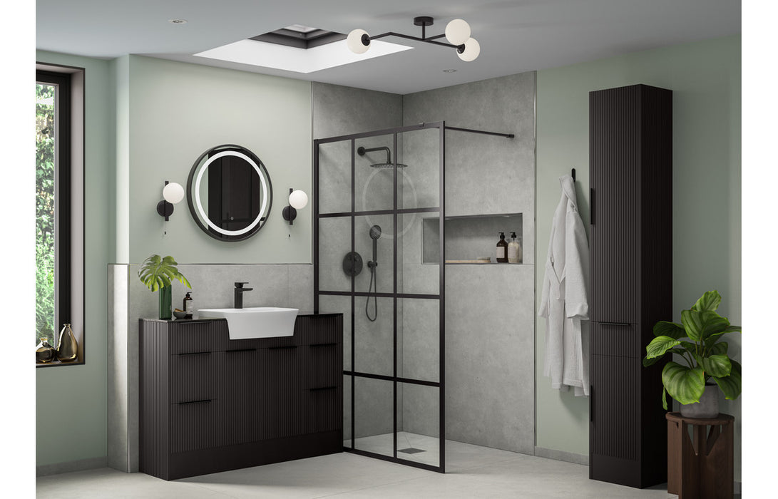 Molise 1542mm Basin, WC & 1 Door Unit Pack (LH) - Matt Graphite Grey