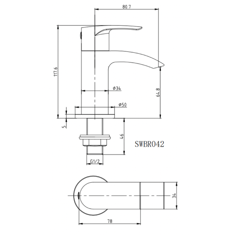 Cape Tap Pair for 2 Tap Hole Basin w/ Pop Up Waste - Chrome