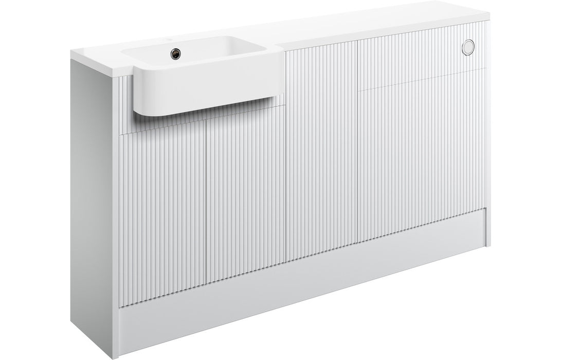 Molise 1542mm Basin, WC & 1 Door Unit Pack (LH) - Matt White