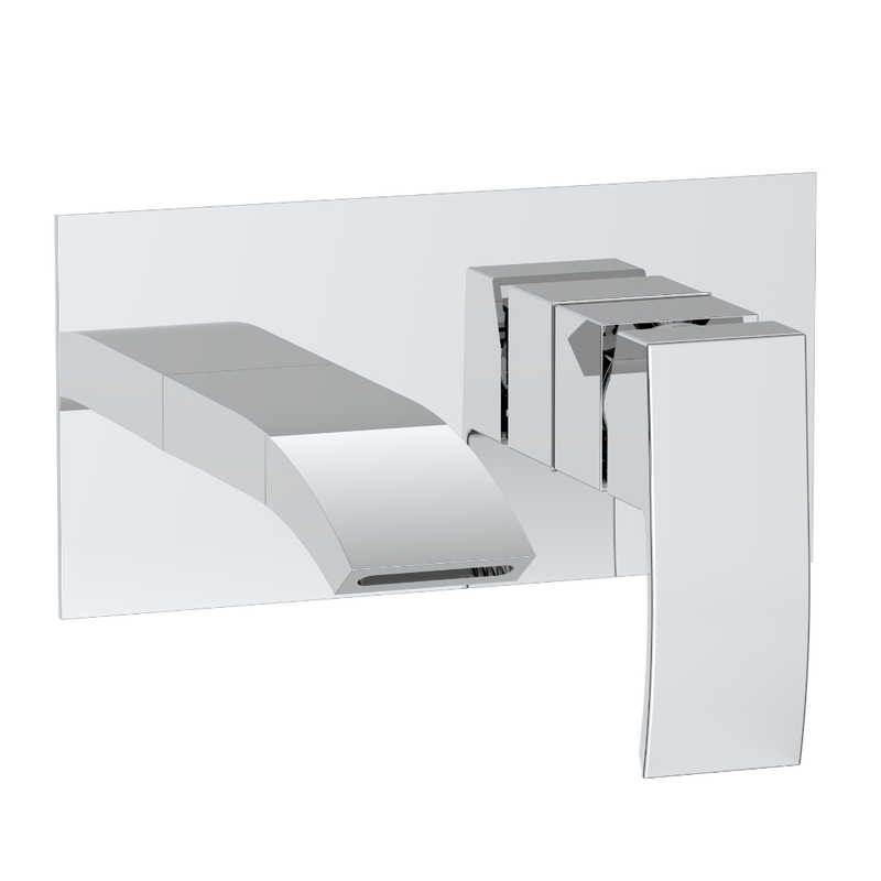 Cape Wall Mounted Basin Filler w/ Pop Up Waste - Chrome