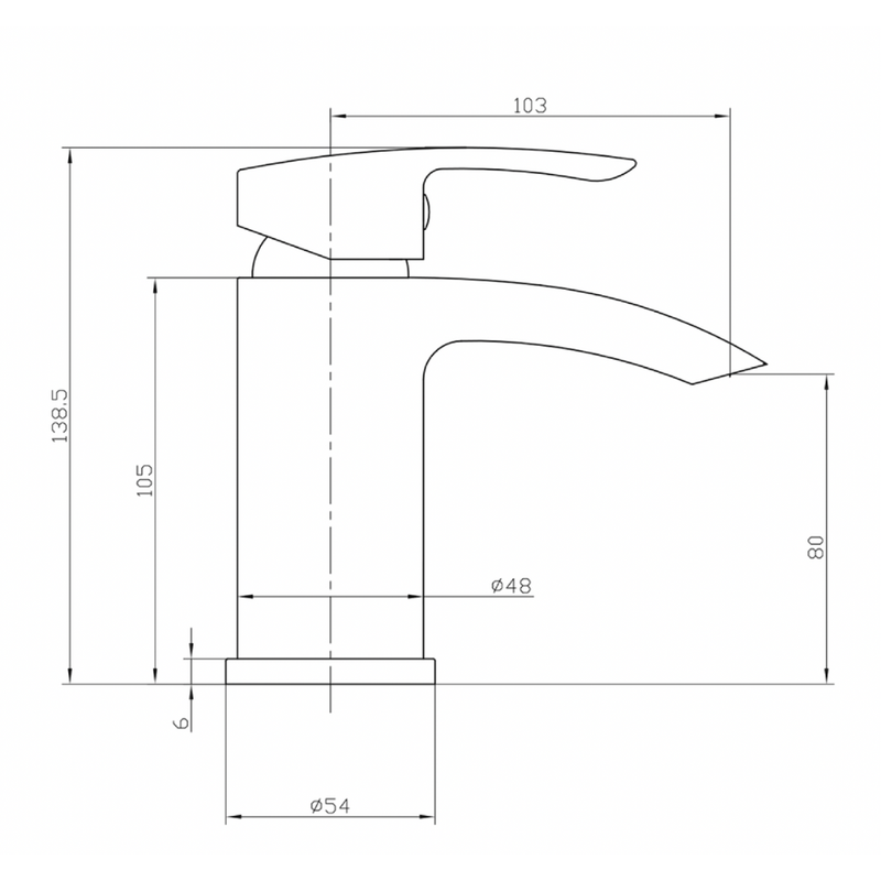 Cape PVD Coated Mono Basin Mixer w/ Pop Up Waste - Brushed Brass